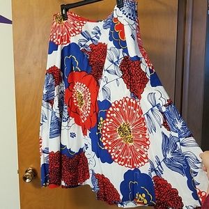 Talbots Floral Flare Skirt